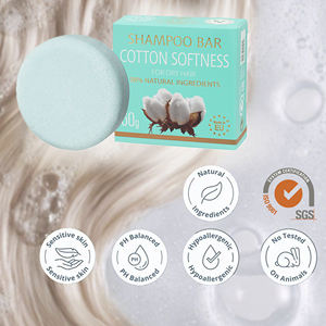Cotton Softness <b>Shampoo</b> Bar, Handmade Natural Solid <b>Shampoo</b> with Cocoa Butter & Olive Oil, Moisturizing Private Label Hair Care - Product Image 1