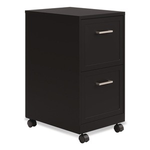 Alera 26413 Organiseur de dossiers vertical mobile à deux tiroirs, 26,7 po, noir, 14,25 po x 18 po x 26,7 po, format lettre, 2 tiroirs pour dossiers - Product Image 1