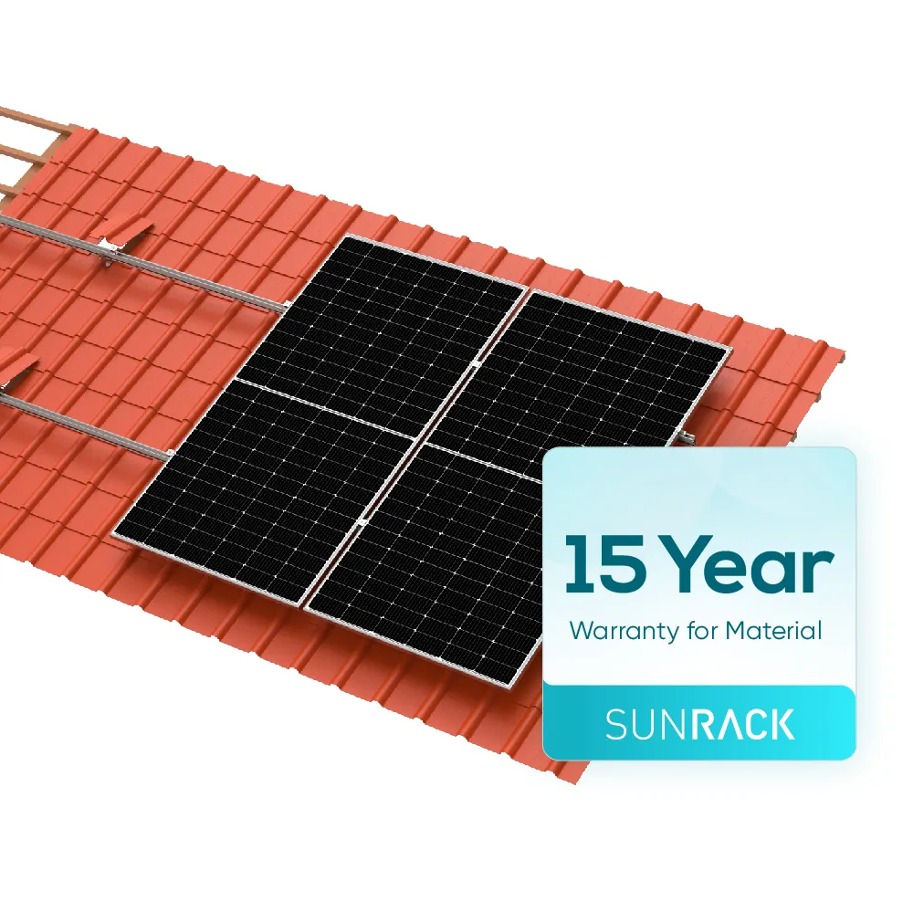 SunRackソーラールーフタイル太陽光発電モジュールシステムブラケットシルバーブラックカラー
