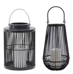 ชุดเชิงเทียนโคมไฟเหล็กสีดำขนาดใหญ่สำหรับตกแต่งสวนกลางแจ้งเทศกาลคริสต์มาสชุดเชิงเทียนโลหะสำหรับตกแต่งบ้านเชิงเทียนโลหะ - Product Image 4