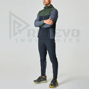 Survêtement coupe-vent de haute qualité 100% coton avec logo réfléchissant personnalisé pour l'entraînement et le jogging en hiver, séchage rapide et respirant - Product Image 3