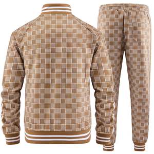 Chándal de entrenamiento físico para gimnasio de dos piezas para hombre, traje de jogging de lana tecnológica para invierno, conjunto de ropa deportiva con estampado de Color sólido - Product Image 2