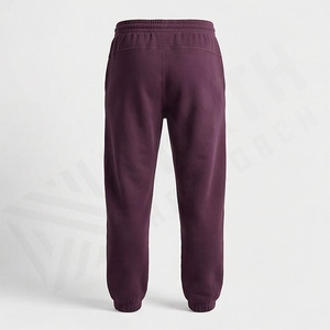 Heavyweight <b>Cuffed</b> <b>Jogger</b> 100 Percent Cotton Fleece Relaxed Fit Streetwear Pants Screen Print Zip Pocket Customized Color - Product Image 2