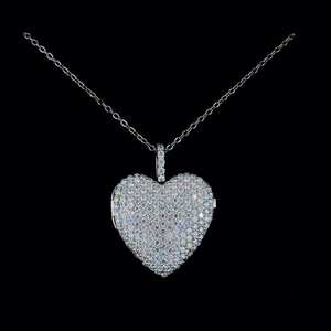 BUEBELLA JEWELS HipHop Romantique Moissanite Pendentif Glacé En Forme De Coeur VVS 925 Argent Conception Personnalisée Petite Amie OEM ODM - Product Image 1