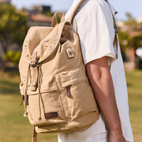 Sac à dos géométrique en toile avec fermeture éclair 36-56L pour les voyages, la randonnée et le transport quotidien