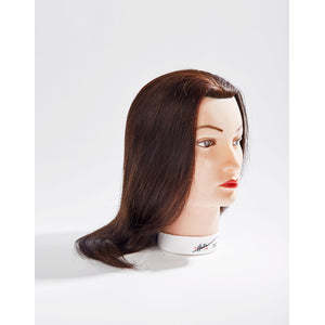 Mannequin <b>Head</b> with Natural Human Hair for Hair Cutting Braiding <b>Styling</b>-Straight Style Modeling Tool - Product Image 1