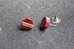 Boucles d'oreilles en bambou naturel Boucles d'oreilles tendance en rotin Boucles d'oreilles géométriques en raphia recyclable pour femmes à prix d'usine Logo personnalisé - Product Image 2