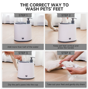 Lavador de Patas Automático Recargable y Portátil para Mascotas, con Plástico y Silicona para Perros y Gatos - Product Image 4