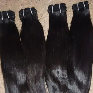 Cheveux de temple indiens vierges Remy de haute qualité, excellents cheveux humains de couleur naturelle - Product Image 3