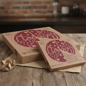 Caja de Pizza Ecológica de Alta Calidad, Embalaje de Papel Kraft para Restaurante, Comida para Llevar y Servicio de Entrega, Apta para Microondas - Product Image 5