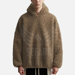 Material duradero de etiqueta privada Hombres Sudaderas con capucha de lana polar Algodón mezclado Hombres Sudaderas con capucha de lana polar - Product Image 3