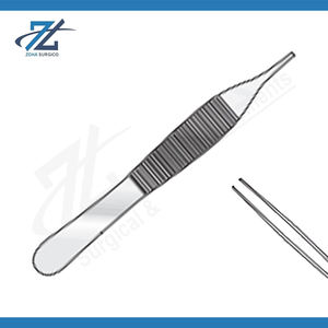 Fórceps de disección Adson de 127mm, dentado, fórceps de agarre de tejido de precisión, acero inoxidable quirúrgico, instrumento de punta fina - Product Image 2