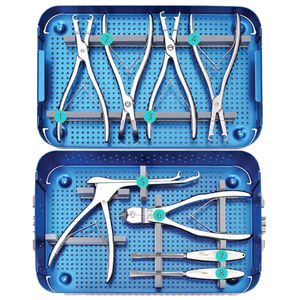Kit de herramientas de revisión ortopédica Extractor de tornillos quirúrgicos de acero inoxidable Manual Juego de instrumentos de extracción de tornillos rotos - Product Image 1