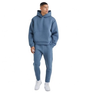 Venta al por mayor de chándal de hombre personalizado de talla grande Jogging 2025 precio barato hombres Sudadera con capucha y Joggers chándal conjunto de 2 piezas - Product Image 4