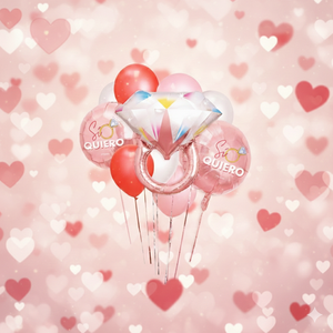 Lot de 10 décorations en forme de rose avec diamants pour bagues de fiançailles, pour bouquet de mariage et de fête prénuptiale, avec feuille métallique S Quiero Spain - Product Image 4