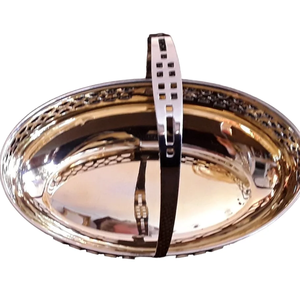 Ensemble de plateaux de service en métal aluminium fini or rose brillant Fabricant Nouveau design Plateau de service en métal fait main avec poignée - Product Image 1