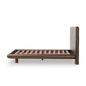Daabadi Furnico Minimalist Solid Teak <b>Wood</b> <b>Platform</b> <b>Bed</b> Frame High Quality and Sturdy Customizable Size for Rustic Bedroom - Product Image 3