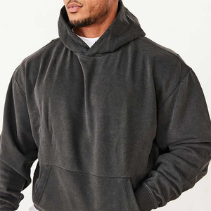 Último Diseño etiqueta personalizada lavado con ácido 100% sudaderas con capucha de algodón de alta calidad para hombres OEM ropa informal Boxy Fit lavado con ácido sudaderas con capucha para hombres - Product Image 4