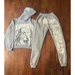 2025 Autumn-Winter Men's Hoodie <b>Tracksuit</b> Custom Embroidery 100% Cotton Washed Plus Size Made by Hexo Enterprises - Product Image 6