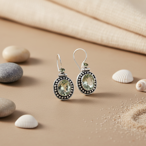 Boucles d'oreilles pendantes en argent platine 925 avec pierres précieuses pour femmes, bijoux religieux tendance - Product Image 2