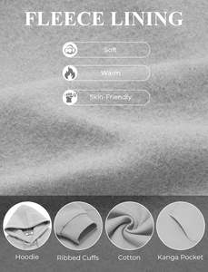 Men Hoodie Pullover Cotton <b>Fleece</b> <b>Sweatshirt</b> Oversized Fit Drop Shoulder Custom Logo Winter Streetwear Warm Comfy Wear - Product Image 6