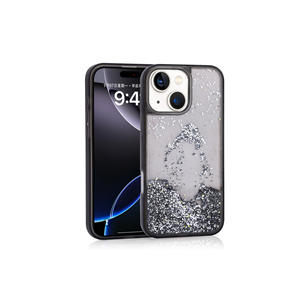 Coque en silicone liquide scintillante Netzy pour iPhone 15, coque arrière transparente antichoc pour iPhone 14 Plus - Product Image 1