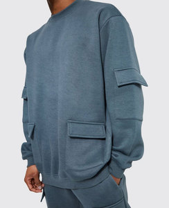 Vêtements de sport OEM ODM Veste de sport pour hommes, vêtements d'entraînement, vêtements de fitness, vêtements, fermeture éclair personnalisée Survêtement en coton respirant - Product Image 4