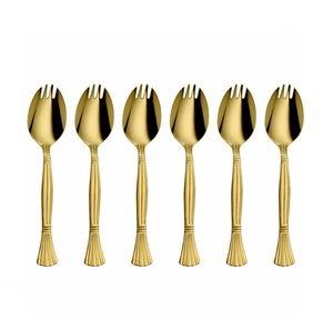 Meilleures ventes : Ensemble de cuillères en acier inoxydable de style moderne, artisanat en laiton de qualité supérieure, finition polie, personnalisable, ensemble complet de 6 pièces - Product Image 1