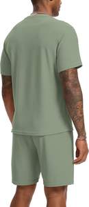 Wholesale Summer New Men Casual <b>Shorts</b> Sets Men 2 Piece Outfits <b>Button</b> <b>up</b> ShirtShort <b>Sleeve</b> and Drawstring <b>Shorts</b> for Men - Product Image 3