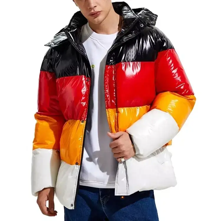 Мужская модная новая дизайнерская зимняя джинсовая куртка-пуховик теплая куртка-бомбер с логотипом на заказ