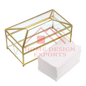 2025 HandmadeGlass And Brass <b>Tissue</b> <b>Box</b> And <b>tissue</b> Dispenser At Wholesale Rate - Product Image 1