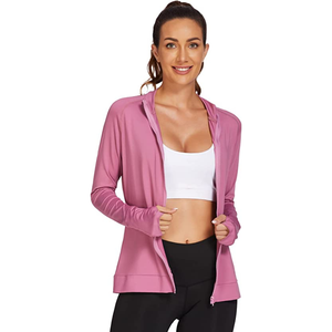 2025 venta al por mayor de Chaquetas deportivas con cremallera para mujer chaqueta de yoga con logotipo personalizado - Product Image 2