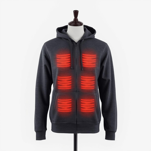 Sudadera con Capucha Térmica para Invierno, Sudadera Eléctrica de Forro Polar Cálido, Impermeable, Transpirable, de Poliéster/Nailon, con Logotipo Personalizado Bordado - Product Image 1