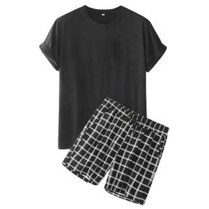 Conjuntos Deportivos de Verano de Alta Calidad, Estilo Urbano, Holgados, Transpirables, de Punto, 100% Algodón, Impresión por Transferencia de Calor, Gruesos - Product Image 1