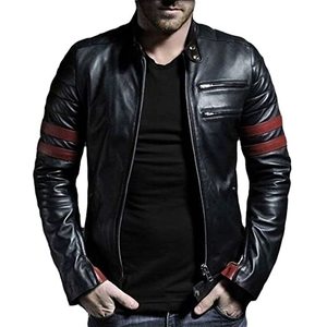 Wholesale OEM Custom <b>Boys</b> Classic Biker Motorcycle PU <b>Leather</b> <b>Jacket</b> for Men Long Winter Season Solid Design Embroidery Canvas - Product Image 1