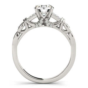 Ensemble de mariage de style antique avec zircon et perle 0,18 ct plaqué or blanc platine pour les fêtes élégant et luxueux - Product Image 2