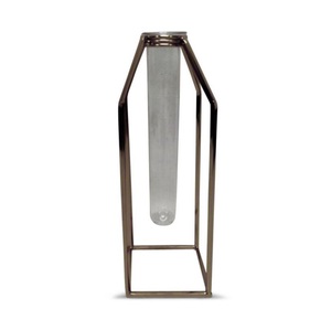 Tendance de l'industrie, décoration de mariage en métal, vase à fleurs en gros, décoration d'hôtel à domicile, finition argentée, faite à la main avec logo personnalisé - Product Image 2