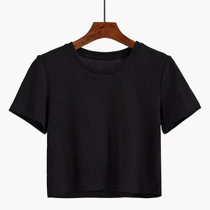 T-shirts en coton décontractés surdimensionnés en tissu imprimé avec un design graphique T-shirts pour femmes confortables et tendance Hauts d'été - Product Image 5