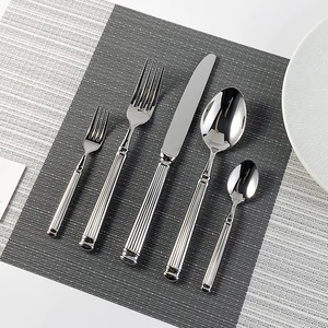Argento finito In acciaio inox Set di 2 posate posate forchetta utilizzato In cucina da tavolo migliori prezzi design maniglie <span class=keywords><strong>argenteria</strong></span> - Product Image 3