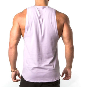 T-shirt sans manches avec logo imprimé personnalisé pour homme, vêtements de sport, fitness, gym, sport, muscle, 100% coton, col rond, débardeur pour homme - Product Image 4