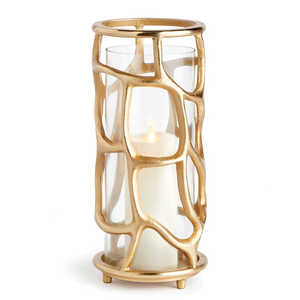 Portavelas votivo de vidrio de aluminio niquelado de diseño moderno para ocasiones navideñas, pedido a granel al por mayor a precio barato - Product Image 2