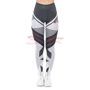 Logo personnalisé 100% coton tie dye taille haute leggings pour femmes grande taille respirant tricoté bas quantité minimale de commande vente en gros Sublimation Leggings - Product Image 1