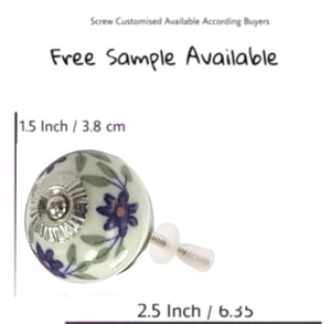 Handmade Flowers Ceramic cabinet drawer <b>Door</b> knobs india Handle & Pulls [CK 234] - Product Image 3