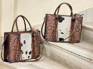 กระเป๋าถือหนังแท้สะพายข้างสำหรับผู้หญิง, กระเป๋าหนังสไตล์ตะวันตก - Product Image 4