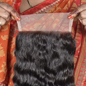 Extensions de cheveux humains de qualité supérieure, de type closure, bouclées, douces, à cuticules alignées, de qualité temple indienne, tissées à la machine, à simple trame. - Product Image 6