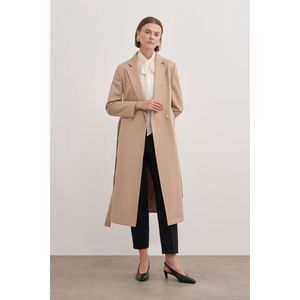 Manteau Trench Croisé Imperméable et Respirant pour Femme, Coupe-Vent Tissé Imprimé, Manches Longues, Élégant, Taille Unique, Idéal Automne - Product Image 3