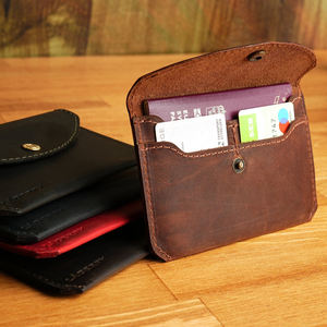 Conception personnalisée Style Vintage en cuir véritable transparent passeport couverture RFID blocage porte-carte PTH-0044 Long - Product Image 3