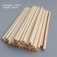 Tiges de bois de pin rondes naturelles sculptées en profondeur pour projets d'art et décoration murale DIY - 12 mm, 12 pouces - Approvisionnement direct usine