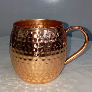 Mug en cuivre ayurvédique, mug à boire en cuivre, mug en cuivre fait à la main, tasse en cuivre martelé, mug à bière en cuivre, mug à eau en cuivre - Product Image 1