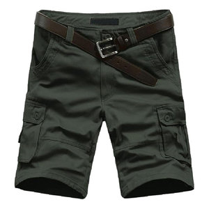 Pantalones cortos de carga de secado rápido de diseño personalizado para hombres con pantalones cortos multibolsillos para hombres pantalones cortos de trabajo al aire libre teñido liso y logotipo personalizado - Product Image 3